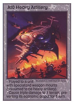 Need: 0    Want: 12    Have: 1    Will Trade: 0    In Storage: 0              A10 ‑ Heavy Artillery  Set: Pro0  Rarity: Pro0    Artist: Alan Gutierrez    