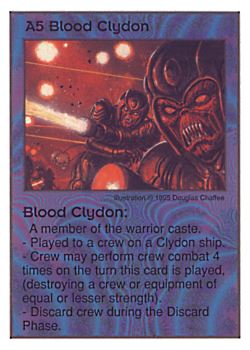 Need: 0    Want: 0    Have: 15    Will Trade: 7    In Storage: 6              A5 ‑ Blood Clydon  Set: AT  Rarity: R1    Artist: Douglas Chaffee    