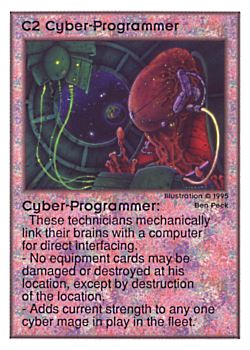 Need: 0    Want: 0    Have: 431 (+58)    Will Trade: 427    In Storage: 50              C2 ‑ Cyber‑Programmer  Set: UE  Rarity: C1    Artist: Ben Peck    