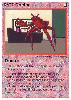 Need: 0    Want: 0    Have: 49    Will Trade: 41    In Storage: 36              R/C2 ‑ Doctor  Set: PE  Rarity: C1    Artist: Leslie Rigley    