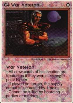 Need: 1    Want: 12    Have: 0    Will Trade: 0    In Storage: 0              C4 ‑ War Veteran  Set: Pro0  Rarity: Pro0    Artist: Melissa A. Benson    
