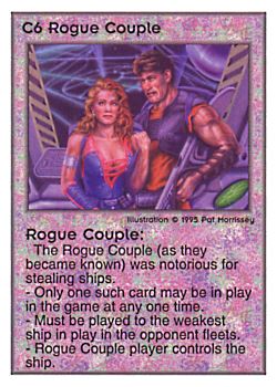 Need: 0    Want: 0    Have: 164 (+30)    Will Trade: 161    In Storage: 50              C6 ‑ Rogue Couple  Set: PoM  Rarity: R1    Artist: Pat Morrissey    