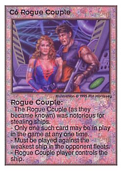 Need: 0    Want: 0    Have: 30 (+164)    Will Trade: 27    In Storage: 20              C6 ‑ Rogue Couple  Set: UE  Rarity: V1    Artist: Pat Morrissey    