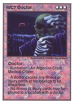 Need: 0    Want: 0    Have: 102 (+45)    Will Trade: 99    In Storage: 50              R/C7 ‑ Doctor  Set: UE  Rarity: R1    Artist: Ron Rousselle II    