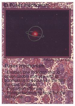 Need: 0    Want: 0    Have: 77    Will Trade: 69    In Storage: 56              E1 ‑ Fuser Mechanism  Set: PE  Rarity: VC1/2    Artist: Gary A. Kalin    
