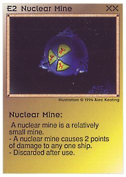 Need: 0    Want: 0    Have: 35 (+267)    Will Trade: 31    In Storage: 14              E2 ‑ Nuclear Mine (2nd Print)  Set: PE  Rarity: VC1/2    Artist: Alec Keating*    