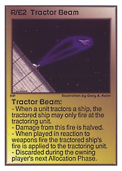 Need: 0    Want: 0    Have: 97 (+22)    Will Trade: 93    In Storage: 50              R/E2 ‑ Tractor Beam  Set: UE  Rarity: R1    Artist: Gary A. Kalin    