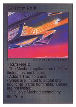 Need: 0    Want: 0    Have: 403    Will Trade: 395    In Storage: 50              E2 ‑ Tram Refit  Set: UE  Rarity: C1    Artist: Douglas Chaffee    