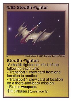 Need: 0    Want: 0    Have: 122    Will Trade: 114    In Storage: 35              R/E3 ‑ Stealth Fighter  Set: UE  Rarity: U1    Artist: Randy 'Tarkas' Hoar    
