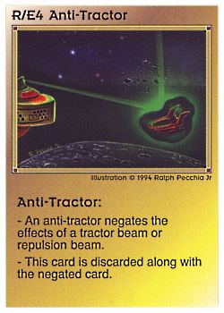 Need: 0    Want: 0    Have: 4 (+61)    Will Trade: 0    In Storage: 2              R/E4 ‑ Anti‑Tractor (2nd Print)  Set: PE  Rarity: U2    Artist: Ralph Pecchia Jr.    