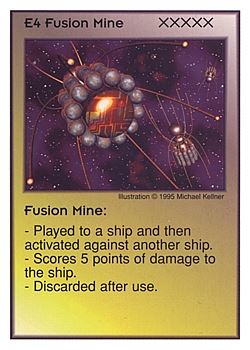 Need: 3    Want: 4    Have: 6    Will Trade: 0    In Storage: 1              E4 ‑ Fusion Mine  Set: AT  Rarity: V1    Artist: Michael Kelner    
