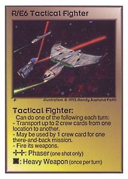 Need: 0    Want: 0    Have: 19 (+9)    Will Trade: 16    In Storage: 11              R/E6 ‑ Tactical Fighter  Set: UE  Rarity: V1    Artist: Randy Asplund‑Faith    