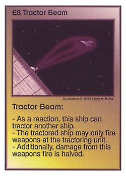 Need: 1    Want: 9    Have: 3    Will Trade: 0    In Storage: 0              E8 ‑ Tractor Beam  Set: AT  Rarity: V1    Artist: Gary A. Kalin    
