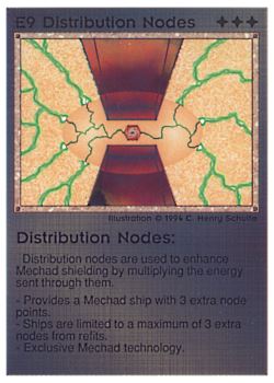 Need: 0    Want: 0    Have: 6 (+49)    Will Trade: 4    In Storage: 2              E9 ‑ Distribution Nodes  Set: PE  Rarity: V1    Artist: C. Henry Schulte    