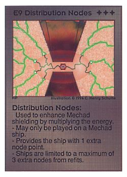 Need: 0    Want: 0    Have: 49 (+6)    Will Trade: 47    In Storage: 11              E9 ‑ Distribution Nodes  Set: UE  Rarity: V4    Artist: C. Henry Schulte    