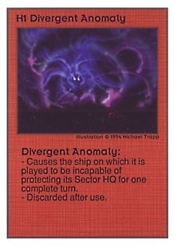 Need: 0    Want: 0    Have: 282 (+33)    Will Trade: 278    In Storage: 58              H1 ‑ Divergent Anomaly  Set: UE  Rarity: C1    Artist: Michael Trapp    