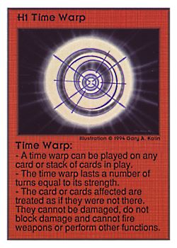 Need: 0    Want: 0    Have: 21 (+4)    Will Trade: 17    In Storage: 10              H1 ‑ Time Warp  Set: UE  Rarity: V1    Artist: Gary A. Kalin    