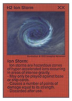 Need: 0    Want: 0    Have: 265 (+37)    Will Trade: 261    In Storage: 50              H2 ‑ Ion Storm  Set: UE  Rarity: C1    Artist: Josepha Haveman    