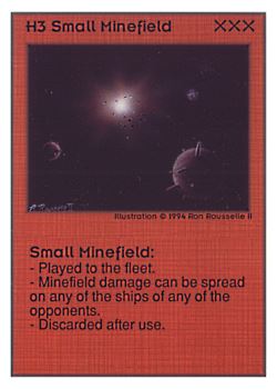 Need: 0    Want: 0    Have: 153 (+38)    Will Trade: 149    In Storage: 39              H3 ‑ Small Minefield  Set: UE  Rarity: U1    Artist: Ron Rousselle II    