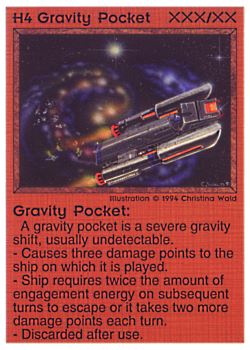 Need: 0    Want: 0    Have: 23 (+149)    Will Trade: 19    In Storage: 16              H4 ‑ Gravity Pocket  Set: NE  Rarity: U1    Artist: Christina Wald    