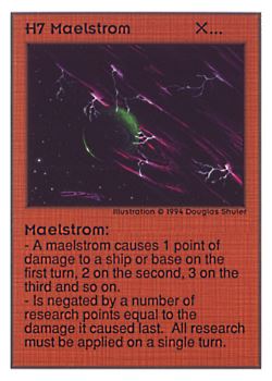 Need: 0    Want: 0    Have: 32 (+26)    Will Trade: 29    In Storage: 24              H7 ‑ Maelstrom  Set: UE  Rarity: V1    Artist: Douglas Shuler    