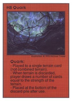 Need: 0 Want: 0 Have: 21 (+34) Will Trade: 19 In Storage: 13 H8 ‑ Quark Set: UE Rarity: V1 Artist: Michael Trapp Need: 0 Want: 0 Have: 21 (+34) Will Trade: 19 In Storage: 13 H8 ‑ Quark Set: UE Rarity: V1 Artist: Michael Trapp
