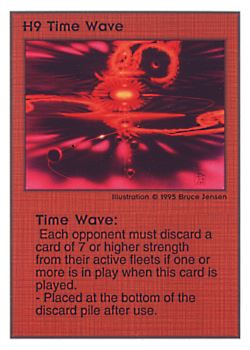 Need: 0    Want: 0    Have: 21 (+48)    Will Trade: 19    In Storage: 13              H9 ‑ Time Wave  Set: UE  Rarity: V1    Artist: Bruce Jensen    