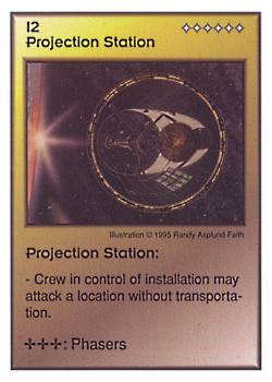 Need: 0    Want: 8    Have: 5 (+10)    Will Trade: 0    In Storage: 0              I2 ‑ Projection Station  Set: AT  Rarity: V1    Artist: Randy Asplund‑Faith    