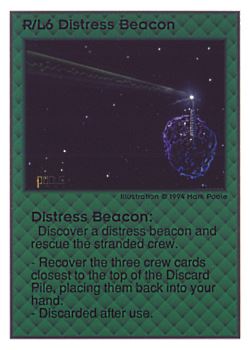 Need: 0    Want: 0    Have: 101 (+25)    Will Trade: 98    In Storage: 50              R/L6 ‑ Distress Beacon  Set: UE  Rarity: R1    Artist: Mark Poole    