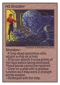 Need: 0    Want: 0    Have: 226 (+38)    Will Trade: 222    In Storage: 50              M3 ‑ Shadow  Set: UE  Rarity: U1    Artist: Robert A. Kraus    