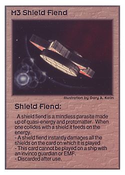 Need: 0    Want: 0    Have: 406 (+27)    Will Trade: 402    In Storage: 50              M3 ‑ Shield Fiend  Set: UE  Rarity: C1    Artist: Gary A. Kalin    