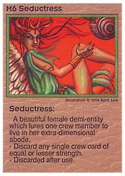 Need: 0    Want: 0    Have: 24 (+105)    Will Trade: 21    In Storage: 17              M6 ‑ Seductress  Set: PE  Rarity: V2    Artist: April Lee    