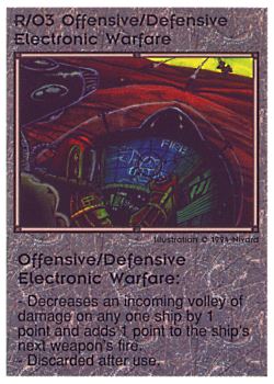 Need: 0    Want: 0    Have: 52 (+211)    Will Trade: 48    In Storage: 37              R/O3 ‑ Offensive/Defensive Electronic Warfare  Set: PE  Rarity: U1    Artist: Ben Peck*    