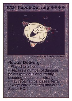 Need: 0    Want: 0    Have: 24 (+7)    Will Trade: 20    In Storage: 8              R/O4 ‑ Repair Delivery  Set: UE  Rarity: V1    Artist: Gary A. Kalin    