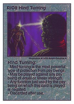 Need: 0    Want: 0    Have: 36 (+42)    Will Trade: 34    In Storage: 32              R/O8 ‑ Mind Turning  Set: PoM  Rarity: V1    Artist: Ralph Pecchia Jr.    