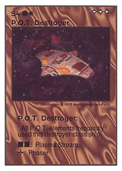 Need: 0    Want: 0    Have: 148 (+49)    Will Trade: 144    In Storage: 61              S4 ‑ P.O.T. Destroyer  Set: UE  Rarity: U3    Artist: Randy Asplund‑Faith    
