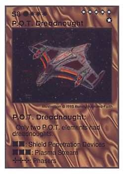 Need: 0    Want: 0    Have: 41 (+7)    Will Trade: 39    In Storage: 36              S8 ‑ P.O.T. Dreadnought  Set: UE  Rarity: V1    Artist: Randy Asplund‑Faith    