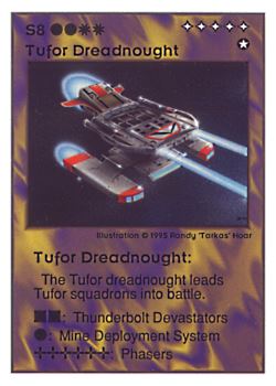 Need: 0    Want: 0    Have: 35 (+8)    Will Trade: 33    In Storage: 29              S8 ‑ Tufor Dreadnought  Set: UE  Rarity: V1    Artist: Randy 'Tarkas' Hoar    