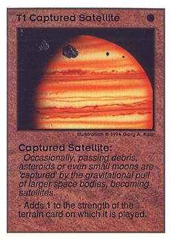 Need: 0    Want: 0    Have: 144 (+122)    Will Trade: 140    In Storage: 66              T1 ‑ Captured Satellite  Set: UE  Rarity: C2    Artist: Gary A. Kalin    