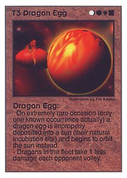 Need: 0    Want: 0    Have: 158    Will Trade: 150    In Storage: 72              T3 ‑ Dragon Egg  Set: UE  Rarity: C2    Artist: Tim Adams    
