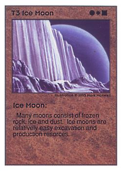 Need: 0    Want: 0    Have: 395    Will Trade: 387    In Storage: 50              T3 ‑ Ice Moon  Set: UE  Rarity: C1    Artist: Mark Maxwell    